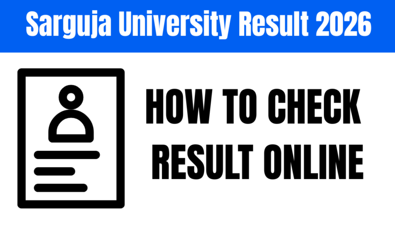 Sarguja University Result 2026 Kaise Check Kare