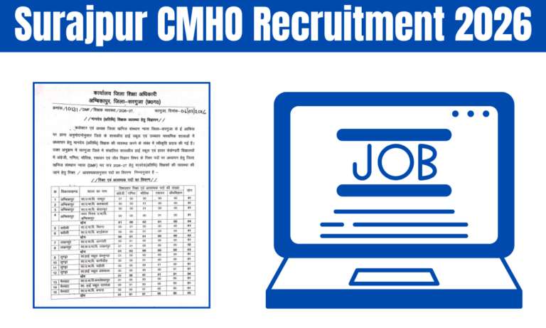 Surajpur CMHO Recruitment 2026